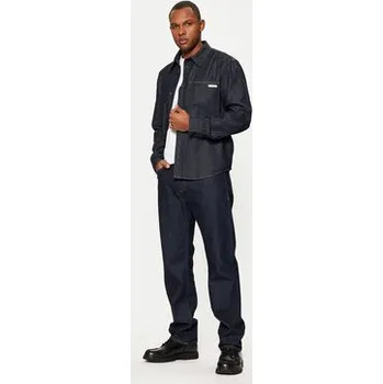 Pánská košile Calvin Klein Jeans džínová košile J30J326584 Tmavomodrá Regular Fit XL