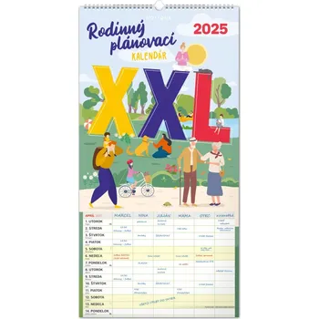 Kalendář Rodinný plánovací XXL kalendár 2025 - nástenný kalendár
