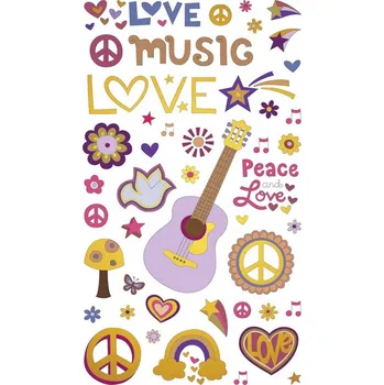 Party dekorace Mini nálepka kytara