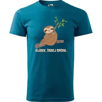 DOBRÝ TRIKO Pánské tričko s potiskem Klídek Velikost: M, Barva: Petrolejová