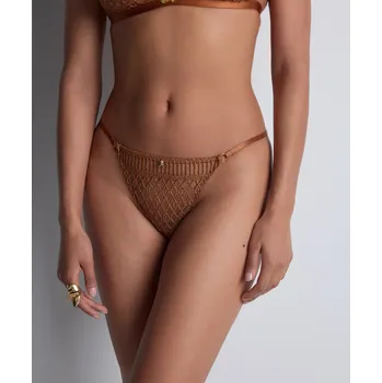 Souprava dámského spodního prádla Tanga AUBADE (4D26-05), Velikost L, Barva hnědá