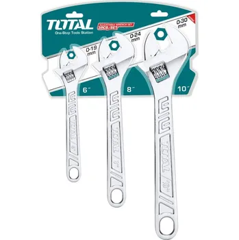 Klíč TOTAL Klíč nastavitelný, sada 3ks