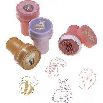 Dřevěná hračka Samobarvící razítka Fairy Garden 16 ks