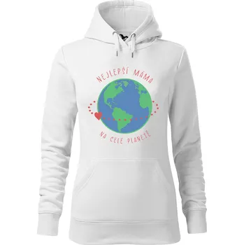 Dámská mikina DOBRÝ TRIKO Dámská mikina s potiskem Nejlepší máma Velikost dámské mikiny: XL, Barva: Bílá