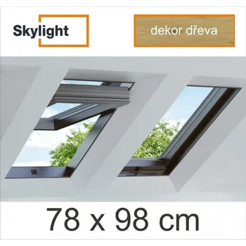 Okno STŘEŠNÍ OKNO SKYLIGHT | 78 X 98 CM | DEKOR DŘEVA