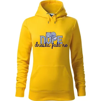 Dámské oblečení DOBRÝ TRIKO Dámská mikina s potiskem Dneska fakt ne Velikost dámské mikiny: M, Barva: Žlutá