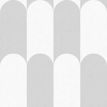 Tapeta Cristiana Masi by Parato Geometrická vliesová tapeta na zeď, šedo-bílá, 15555, Botany House, Cristiana Masi by Parato, velikost 10,05 x 0,53 m