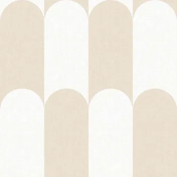 Tapeta Cristiana Masi by Parato Geometrická vliesová tapeta na zeď, béžovo-bílá, 15557, Botany House, Cristiana Masi by Parato, velikost 10,05 x 0,53 m
