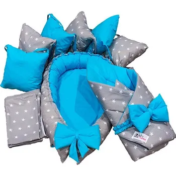 Hnízdečko pro miminko BabyTýpka Sada M Stars blue