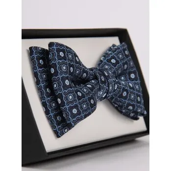 Motýlek ELSNER Motýlek BUTTERFLY Z JEDWABNEGO ŻAKARDU A5384 Tmavomodrá OS