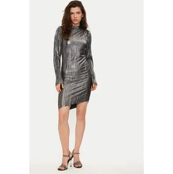 Dámské šaty Bruuns Bazaar Koktejlové šaty BBW3707 Stříbrná Regular Fit 36