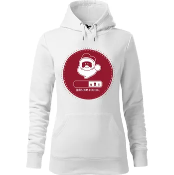 Dámská mikina DOBRÝ TRIKO Dámská mikina s potiskem Christmas loading Velikost dámské mikiny: 2XL, Barva: Bílá