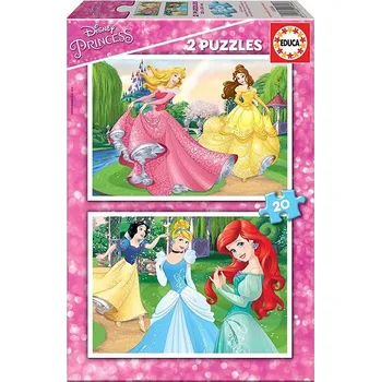 Puzzle Educa Puzzle Disney princezny 2x20 dílků