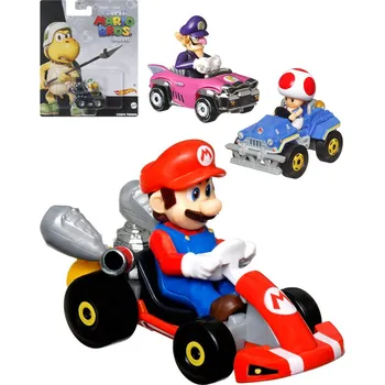 Hračka MATTEL HOT WHEELS Auto Super Mario Kart s postavičkou různé druhy kov | AS258