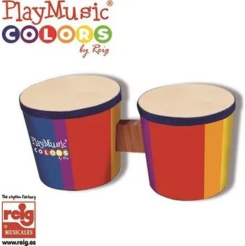 Hudební nástroj pro děti Dětské bubny bonga dřevěné COLORS - Reig Musicales