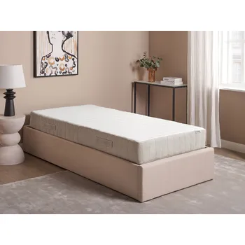 Matrace Taštičková matrace 90 x 200 cm snímatelný potah s úchyty latexová výplň středně tvrdá Beliani