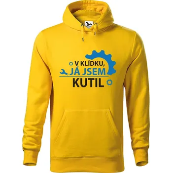 Pánská mikina DOBRÝ TRIKO Pánská mikina s potiskem Jsem kutil Velikost pánské mikiny: L, Barva: Žlutá