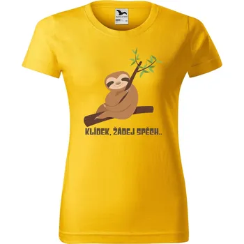 Dámské tričko DOBRÝ TRIKO Dámské tričko s potiskem Klídek Barva: Žlutá, Velikost: S
