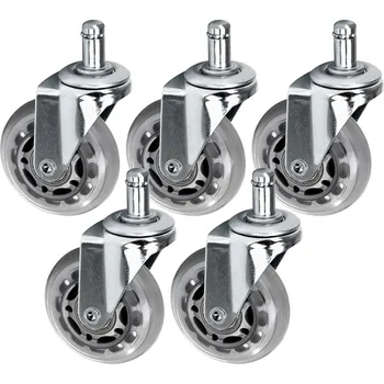 Roll Speed stříbrné přítlačné kolečko na stoličku, sada 5 kusů