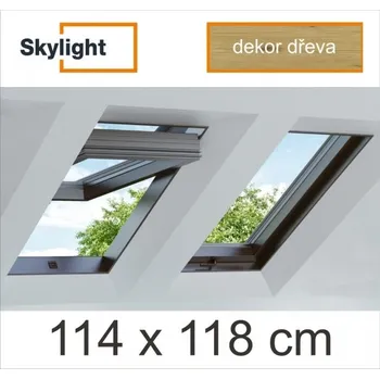 Okno STŘEŠNÍ OKNO SKYLIGHT |114 X 118 CM | DEKOR DŘEVA