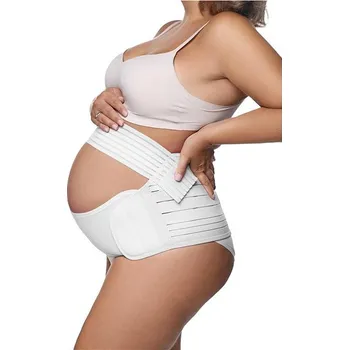 Těhotenský podpůrný pás SNUG BUN Těhotenský podpůrný pás 5 v 1, Bílá L