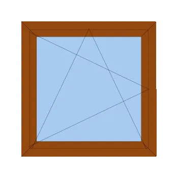 Okno Plastové okno 60x60 cm (600x600 mm) | zlatý dub | jednokřídlé | levé