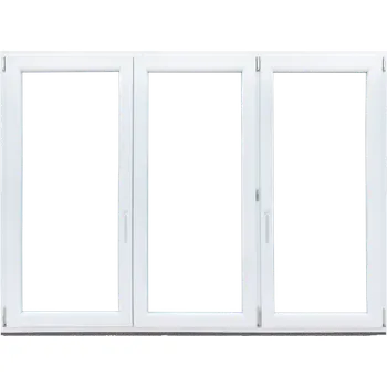 Okno Plastové okno 150x185 cm (1500x1850 mm) | bílé | trojkřídlé