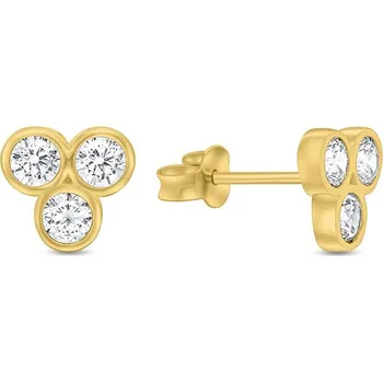 Náušnice Brilio Silver Minimalistické pozlacené náušnice EA349Y (Ag 925/1000, 1,37 g)