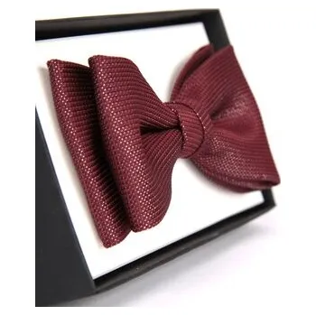 Motýlek ELSNER Motýlek BUTTERFLY Z JEDWABNEGO ŻAKARDU A5067 Bordó OS