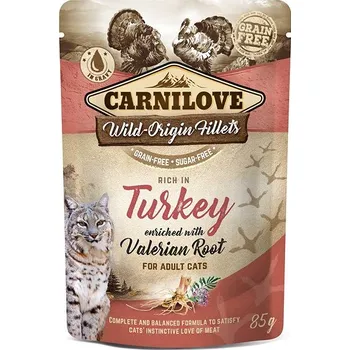 Carnilove Cat Pouch Rich in Turkey Enriched with Valerian 6 × 85 g
