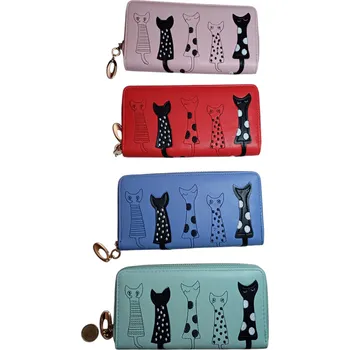 Dámská kočičí dlouhá peněženka