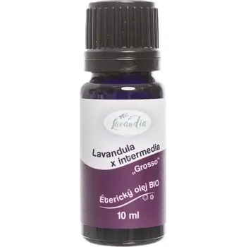 Aroma lampa Lavandia Éterický olej Lavandin Grosso BIO (Lavandia Levandulová farma - Voňavý zázrak vhodný jako přídavek do masážních olejů, kosmetiky, aromalamp, ale i pro osobní pohodu, ekologický úklid či k provonění domácnosti.)