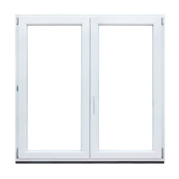 Okno Plastové okno 135x135 cm (1350x1350 mm) | bílé | dvoukřídlé bez sloupku (štulp) | pravé