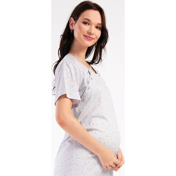 Dámské noční prádlo Vienetta Dámská noční košile mateřská Méďové Barva: Šedá, Velikost: XL