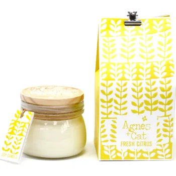 Svíčka 180g Sójová Svíčka v Uzavíratelné Sklenici - Dárkové Balení - Windermere Varianta: Dárkové Balení - Citrus