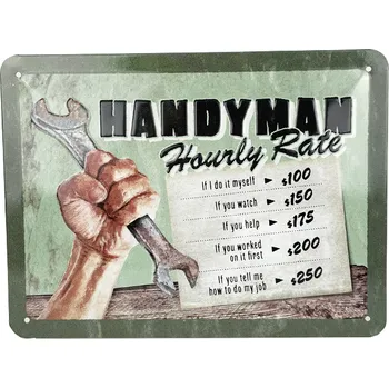 Plechová cedule Nostalgic Art Plechová cedule Handyman 20 x 15 cm