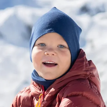 Čepice Tarua Dětská merino čepice – safírová Velikost: M (5-8 let)