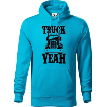 Pánská mikina DOBRÝ TRIKO Pánská mikina s potiskem Truck yeah Velikost pánské mikiny: 3XL, Barva: Tyrkysová