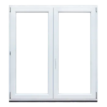 Okno Plastové okno 125x145 cm (1250x1450 mm) | bílé | dvoukřídlé bez sloupku (štulp) | pravé