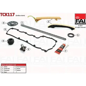 Rozvod motoru Sada rozvodového řetězu FAI AutoParts TCK117