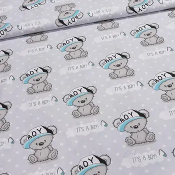 Povlečení ATK Flanelové povlečení do postýlky 2-dílné - Medvídek Boy