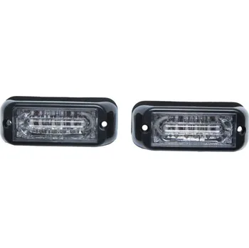 Maják LED predátor Reflect 6x LED 3W DUAL COLOR 12/24V, Barva: Oranžová-modrá