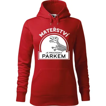 Dámská mikina DOBRÝ TRIKO Dámská mikina s potiskem Mateřství Velikost dámské mikiny: M, Barva: Červená