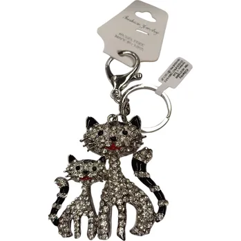 Přívěšek na klíče, kočka s kotětem