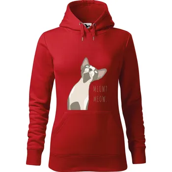 Dámská mikina DOBRÝ TRIKO Dámská mikina s potiskem Sphynx Velikost dámské mikiny: XL, Barva: Červená