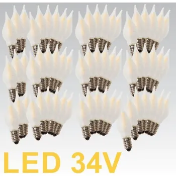 Žárovka ElektroSkalka LED žárovka E10 34V 0.25W 34V teplá bílá