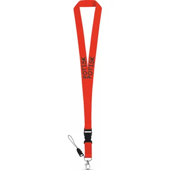 ON-DESIGN Šňůrka na krk ANQUETIL s potiskem Barva: červená, POTISK - reklamní předměty: 500 ks, Počet potisků: 2 ks