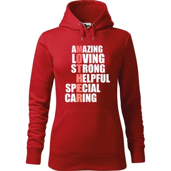 Dámská mikina DOBRÝ TRIKO Vtipná dámská mikina s potiskem Mother Velikost dámské mikiny: XL, Barva: Červená