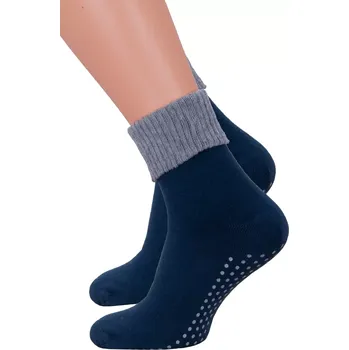 Dámské ponožky Dámské froté ponožky 126/009 Steven Barva/Velikost: granát (modrá) / 35/37