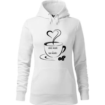 Dámská mikina DOBRÝ TRIKO Dámská mikina s potiskem Když musíš Velikost dámské mikiny: S, Barva: Bílá
